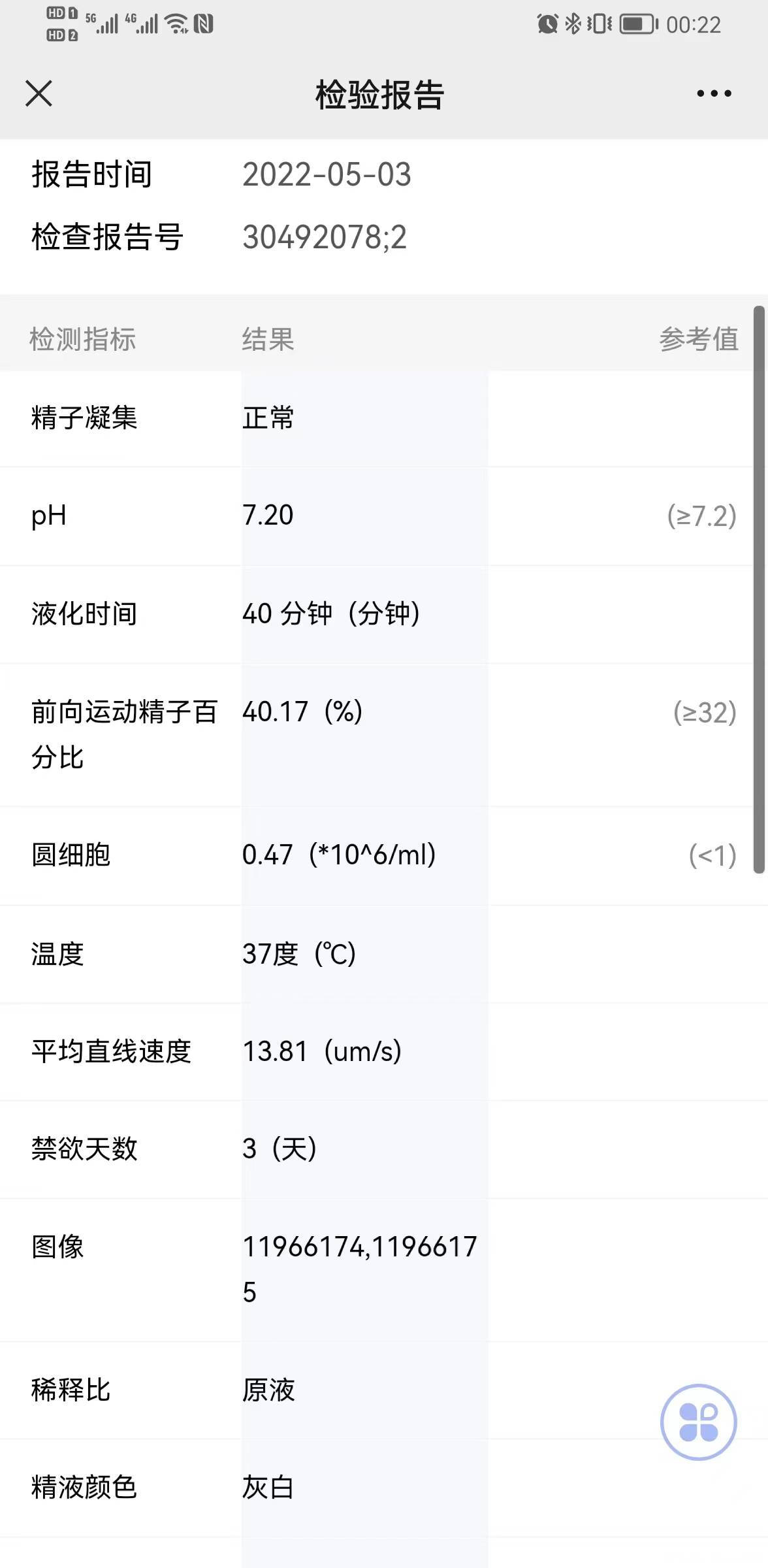 精子活力4071畸形率98碎片率1971