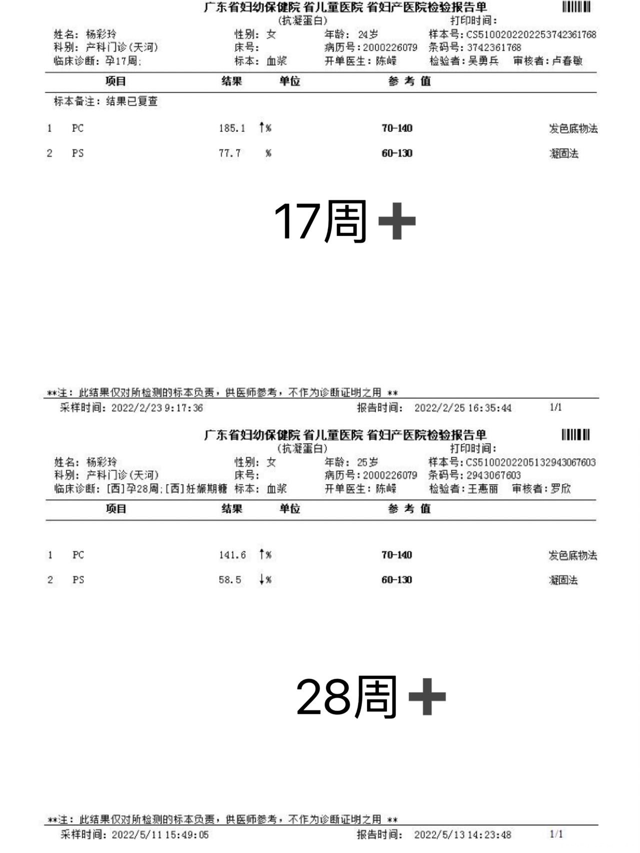 怀孕后有易栓症1025末次目前孕28周➕每天