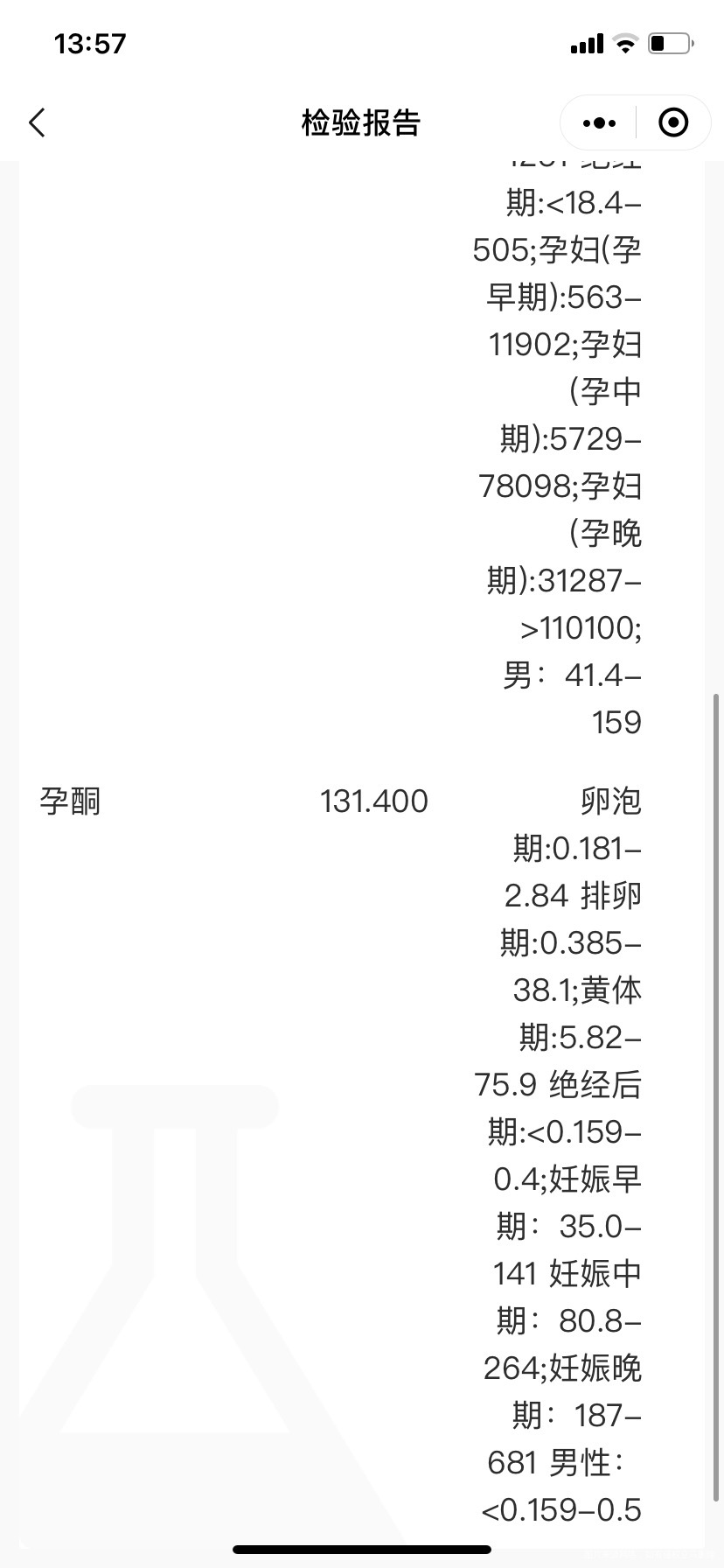 今天移植16天:hcg1061孕酮1314雌
