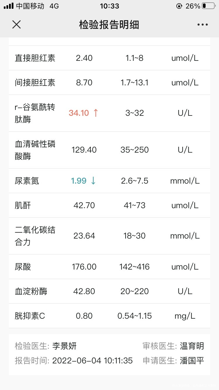 孕34期谷丙转氨酶偏高144还有其他一些指标