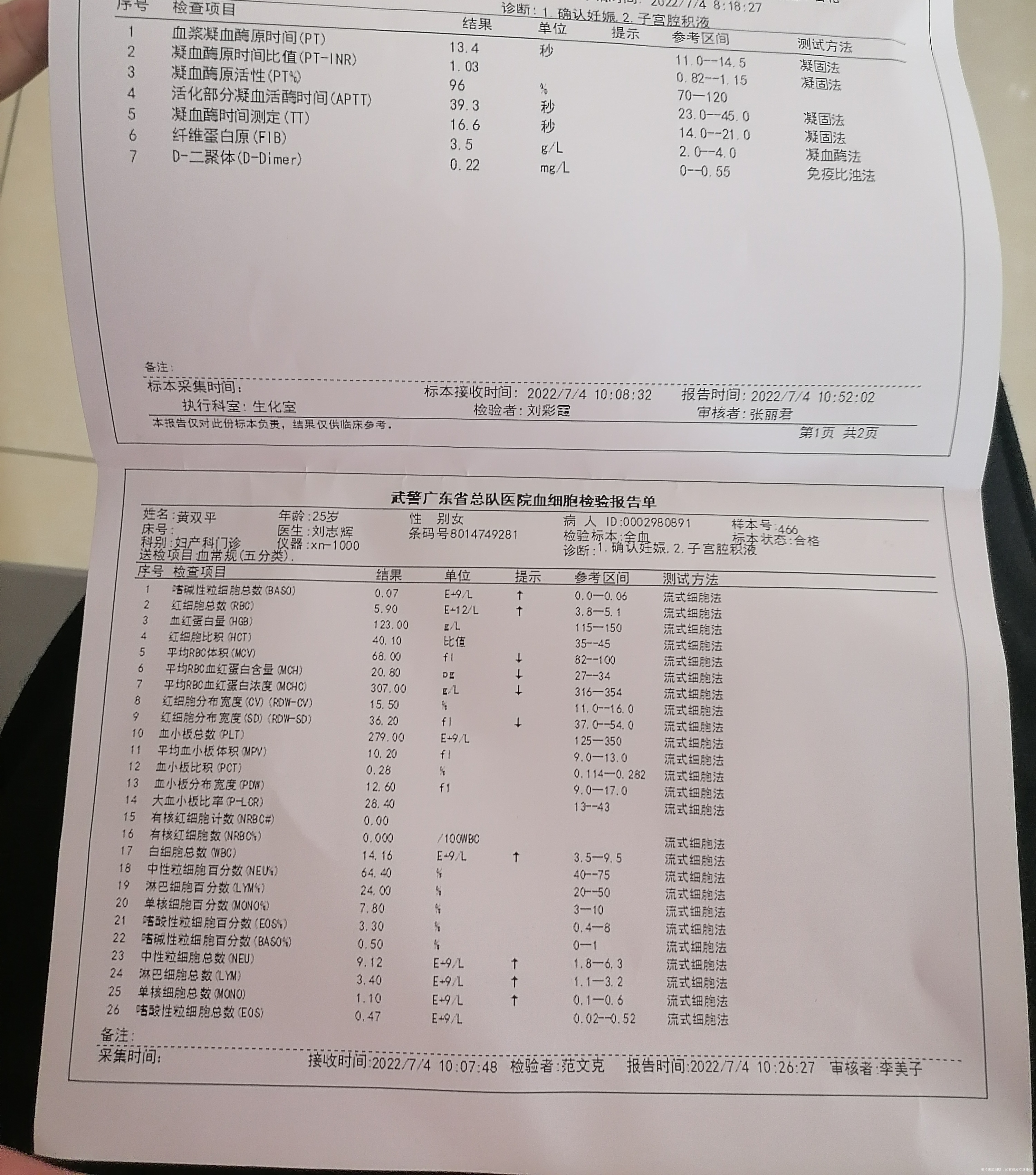 主任我这贫血很严重吗