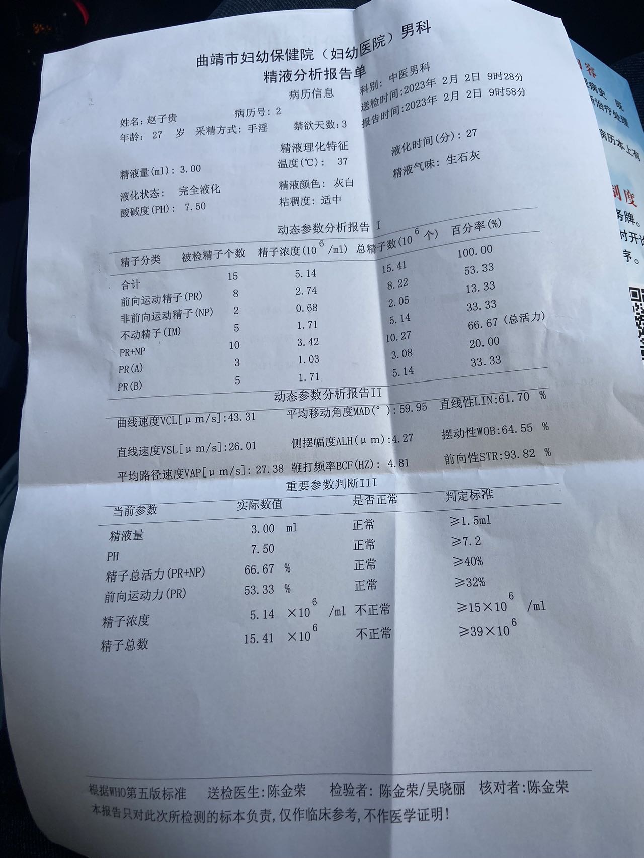 老师帮我看看这个报告单