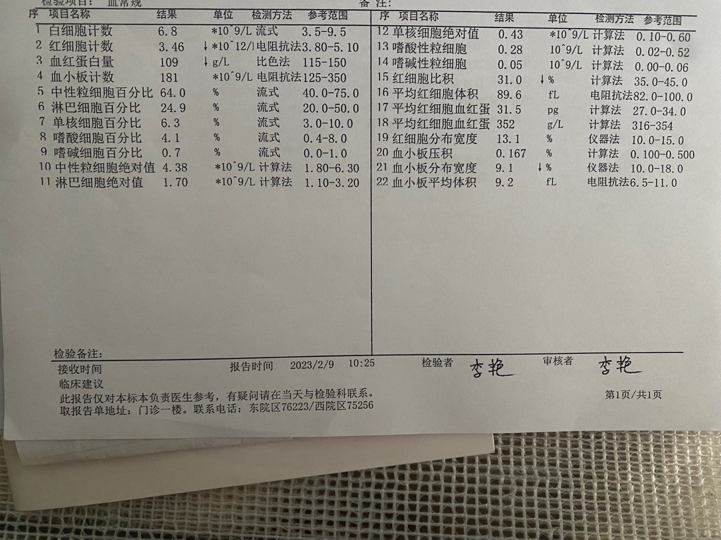 24周这个贫血还是二月份检查的到现在一直没复