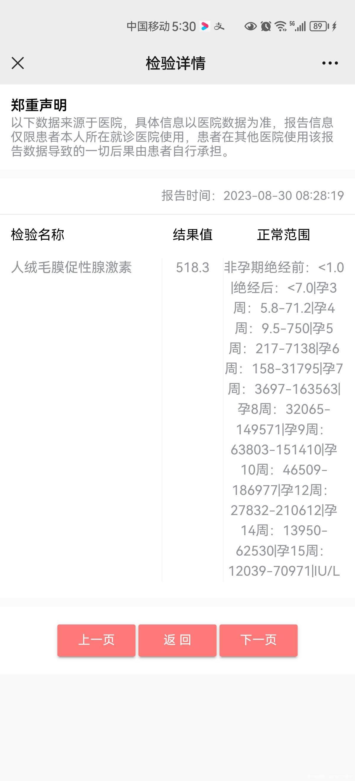 不同医院hcg值差异这么大的吗5天冻囊胚第一