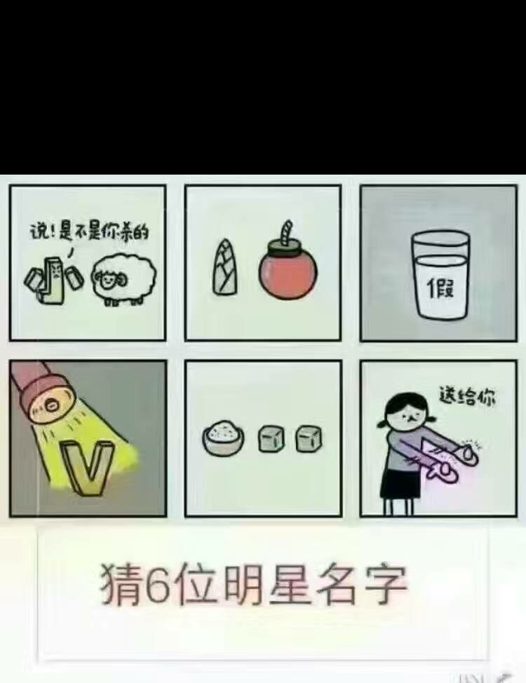 进来猜猜,六位明星的名字