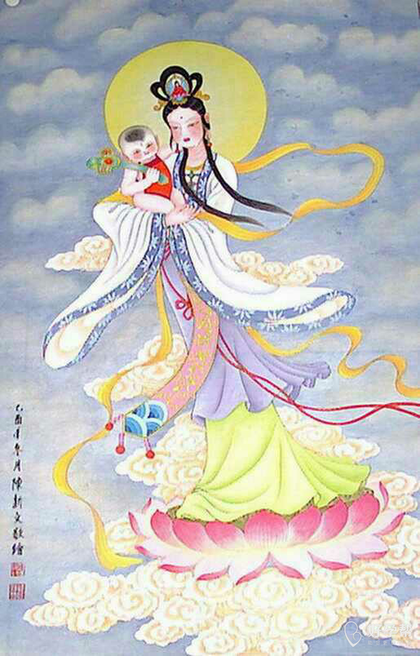 大家都来拜拜送子观音啦!