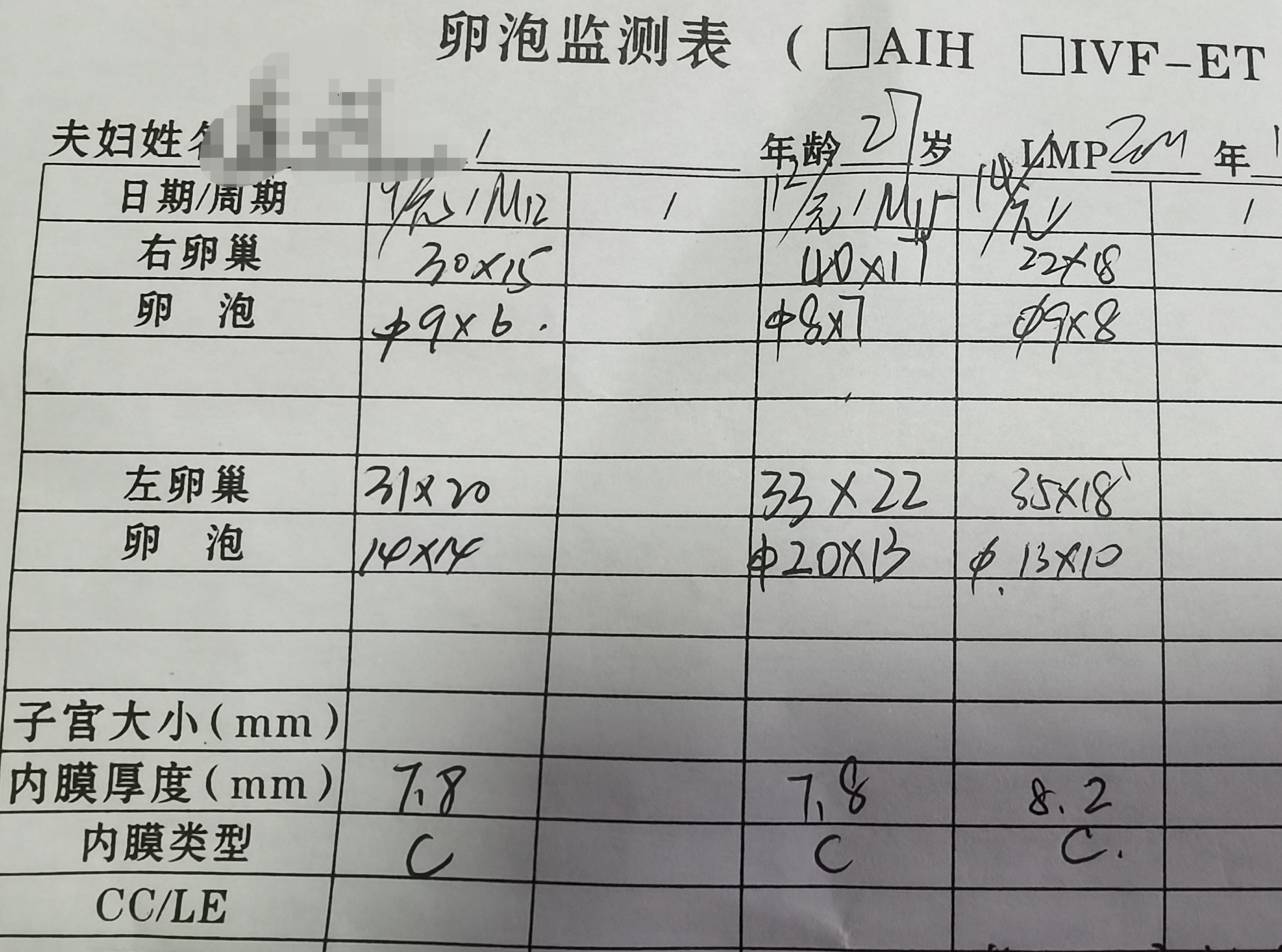 从单子看能看出什么时候排卵的吗卵泡情况如何呢